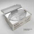 Table top wash basin glass design oval, clear glass bathroom sink bowl for compact washroom spaces
