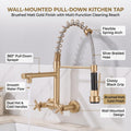 Close-up of multi-function spray head with three spray modes for kitchen wash basin cleaning