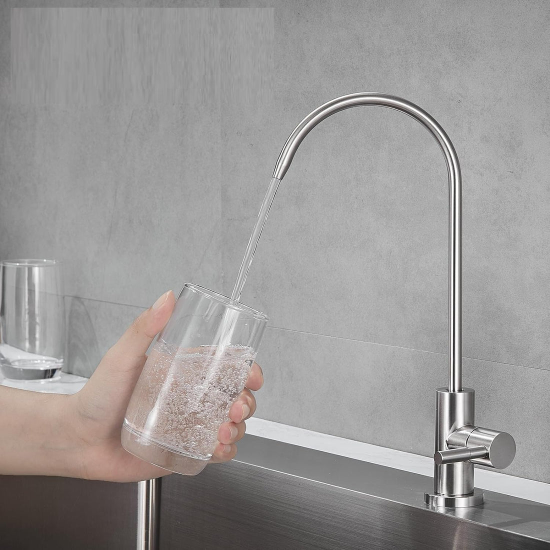 InArt reverse osmosis tap in stainless steel with brushed nickel finish for undersink RO water purifier
