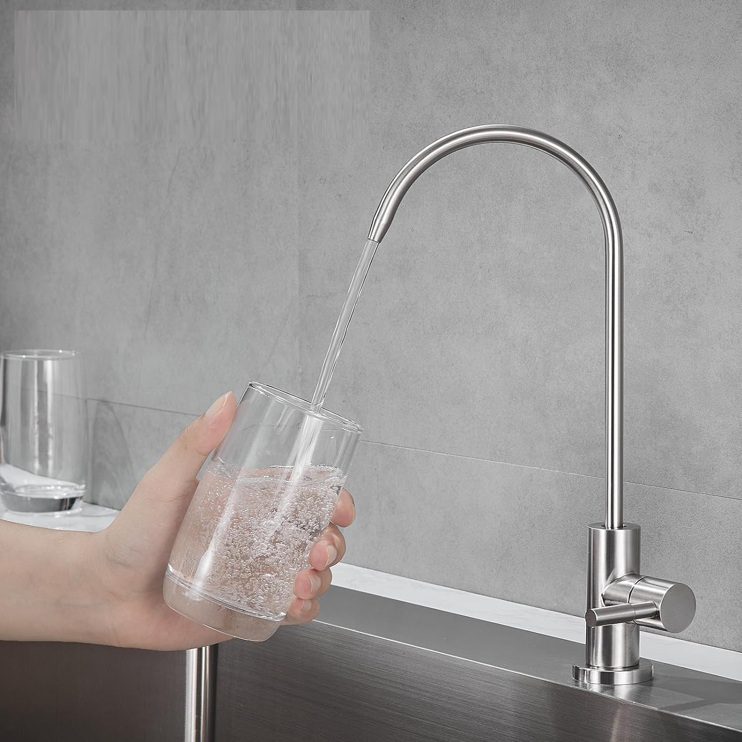 InArt reverse osmosis tap in stainless steel with brushed nickel finish for undersink RO water purifier