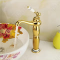 Waterfall basin tap antique finish top view, single lever wash basin mixer tap for stylish washroom upgrade