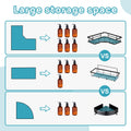 L-shaped wall mounted corner rack for bathroom with open-wire drainage design