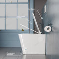 Single piece commode price option in premium ceramic, floor mount one-piece closet for compact bathroom