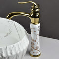Top view of InArt single hole basin mixer tap, premium zinc alloy body with waterfall flow spout