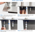 Close-up of InArt stainless steel water purifier tap with brushed nickel finish, smooth lever handle