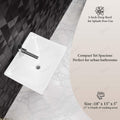 InArt wash basin and pedestal set in glossy white, rectangular ceramic basin with clean edges detail