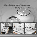 InArt table top wash basin, transparent black glass, wash basin sink price