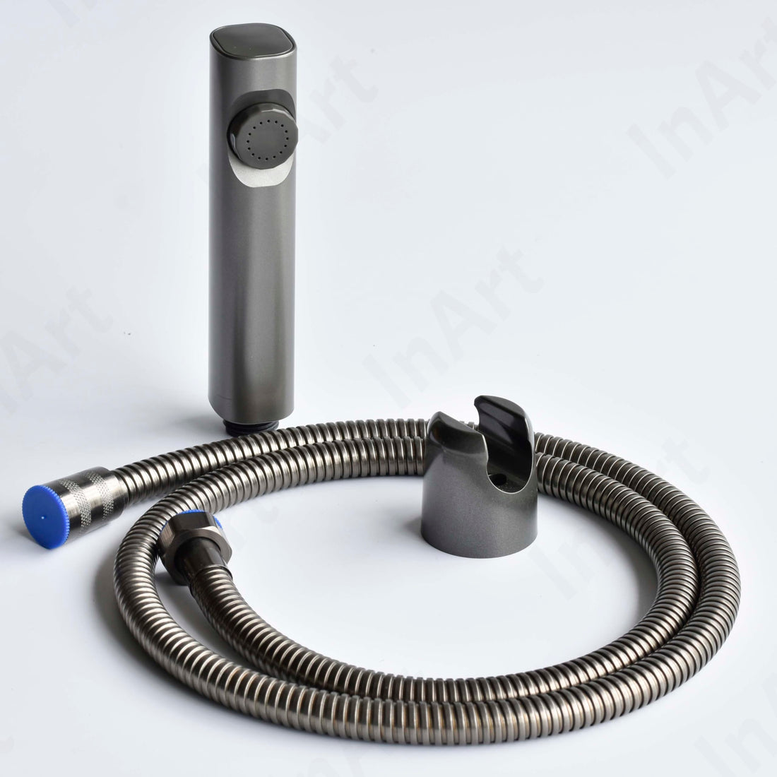 InArt health faucet jet spray for toilet in grey matte ABS handheld spray, wall mounted set with hose