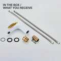 InArt basin and mixer tap top view showing handle movement and compact deck-mounted design