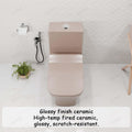 Compact 66 x 36.5 x 73 cm pink ceramic one piece commode for modern bathroom, space saving fit