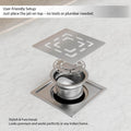 InArt anti-cockroach trap floor drain jali with collar and cover, 304 stainless steel, silver finish