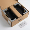 InArt designer table top wash basin, matte black rectangular ceramic basin for modern washroom