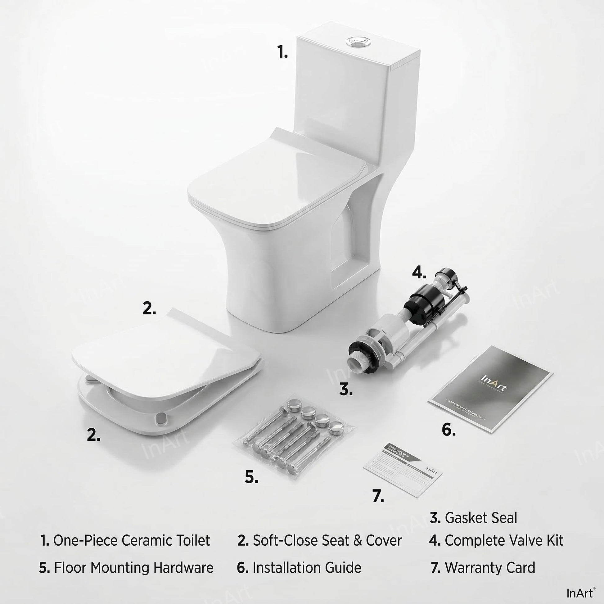 One piece closet price friendly premium look, glossy white ceramic floor mounted commode for Indian bathroom setup