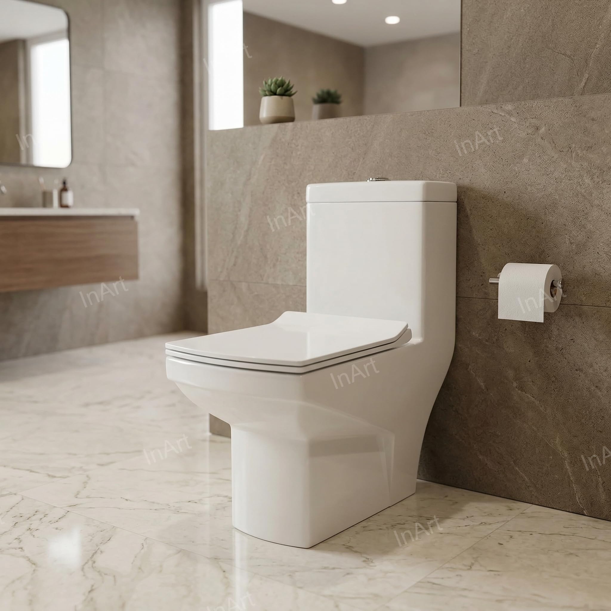 InArt Ceramic Floor Mounted European Water Closet | Western Toilet Com