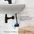Angle valve for wash basin tap connection, black matte brass stop cock side view for basin installation