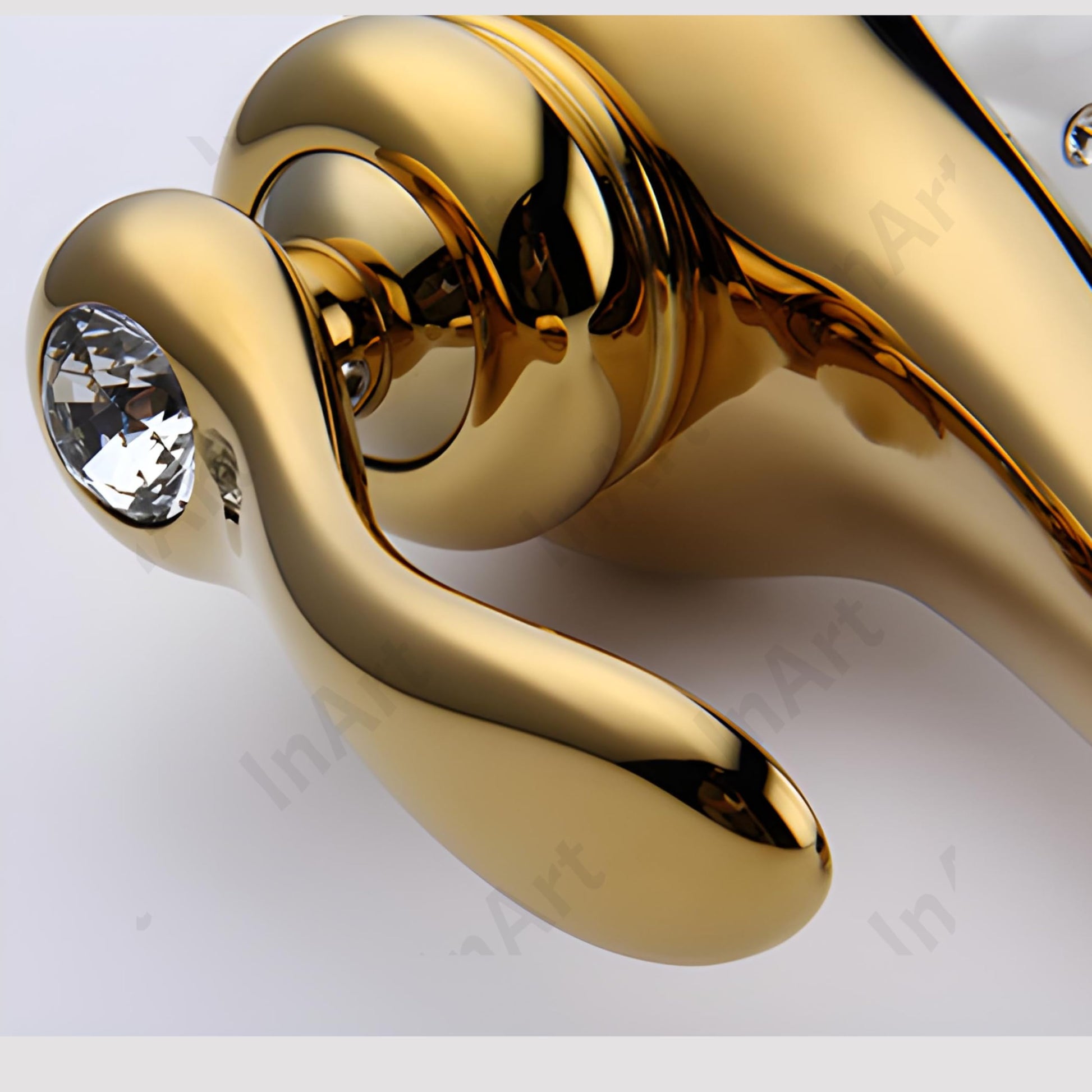 Gold basin tap with hot and cold mixer, modern wash basin nal design for countertop basin, table mount