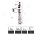Wash basin mixer tap single lever waterfall design, antique silver finish, angled view for modern bathroom