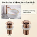 Rose gold wash basin waste coupling for vanity counter bathroom wash basin