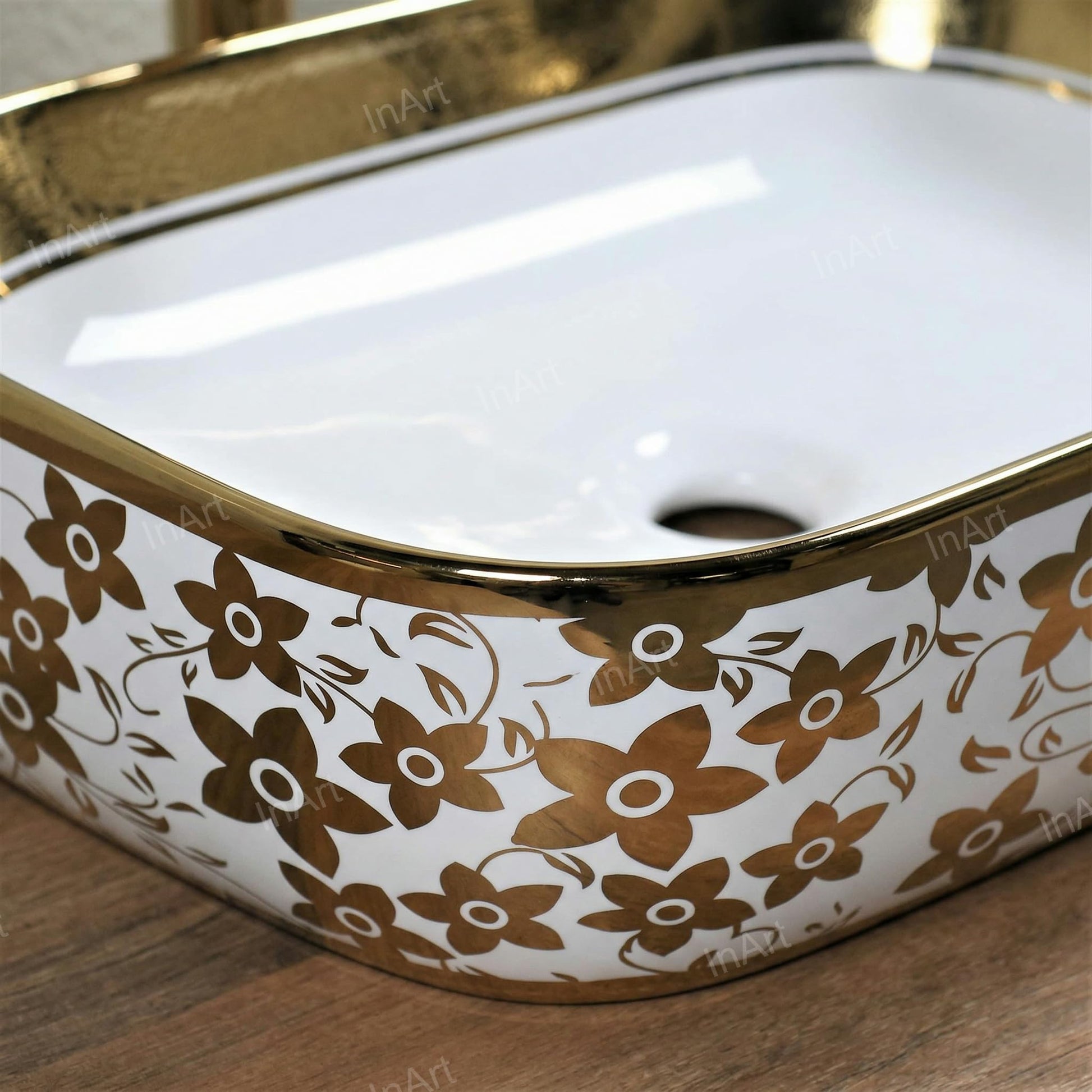 Table top wash basin design showing smooth oval bowl and glossy finish, ideal for bathroom interior