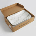 Table top wash basin with cabinet style fitment idea, ceramic counter basin for bathroom interior