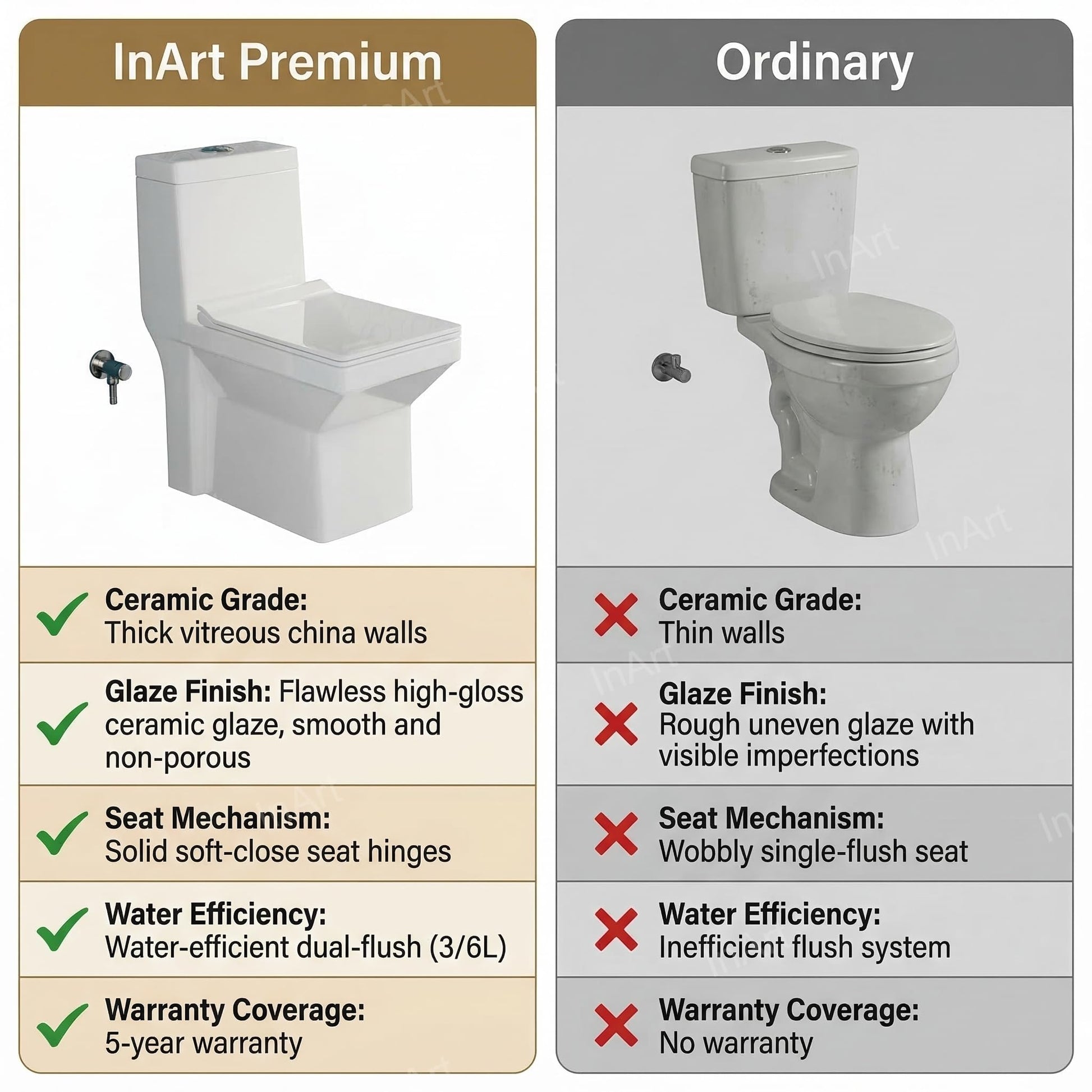 Ceramic one piece toilet commode with glossy white square design, premium sanitaryware for Indian washroom