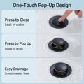 Modern matt black basin waste coupling suitable for bathroom wash basin drain