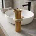 InArt pop up waste coupling for wash basin, round brass gold finish 32mm pop-up basin drainer