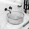 InArt circular transparent glass wash basin, glossy finish, modern glass bathroom sink