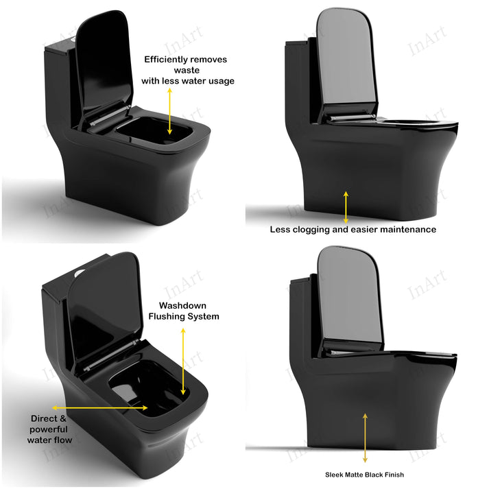 InArt Ceramic One Piece Western Toilet Commode - European Commode Wate ...