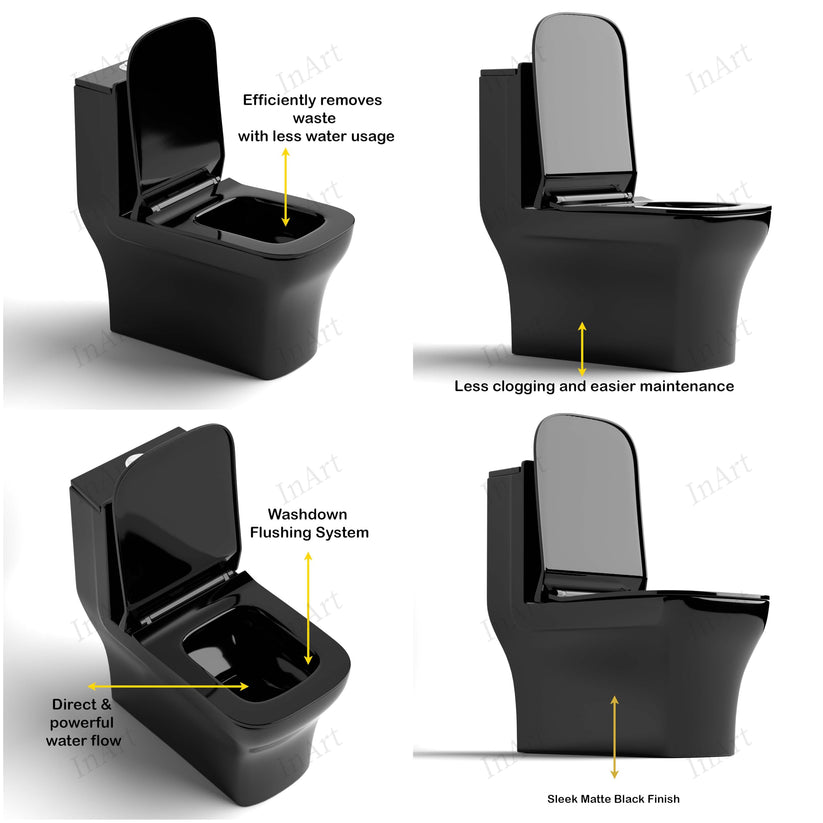 InArt Ceramic One Piece Western Toilet Commode - European Commode Wate ...