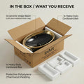 Wash basin design table top in black gold, rectangular ceramic basin with overflow hole detail