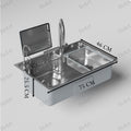 Steel kitchen sink, modern satin finish, InArt