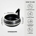 Modern wash basin designs in hall, black ceramic table top wash basin on table in stylish interior