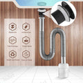 Table top wash basin waste coupling black, InArt round pop-up brass waste for modern bathroom interior