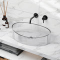Tabletop transparent glass wash basin, basin glass and mirror