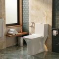 S trap western toilet 9 inch outlet, elongated one piece ceramic commode for Indian bathrooms, rear outlet detail