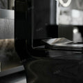S-trap outlet and 9 inch rough-in view on InArt ceramic floor mounted western toilet single piece commode
