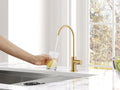 InArt ro water purifier tap installed on kitchen sink, gold finish tap water filter for sink use