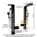 Bathroom wall cladding friendly wall mount shower panel with tub spout, ideal for contemporary bathroom setup