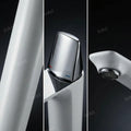 Tall body wash basin mixer tap with aerator spout, white brass basin mixer tap for smooth water flow