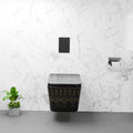 Wall mounted WC price comparison style product shot, black ceramic wall hung commode with oval shape