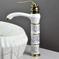 InArt wash basin nal design, smooth single lever control on waterfall basin mixer tap in antique white gold