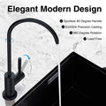 Sink faucet water purifier tap in matte black, stainless steel RO filter tap for clean drinking water