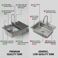 Kitchen sink pull out faucet installed on single bowl sink, modern pull down kitchen sink tap for Indian kitchens