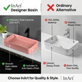 Table top wash basin with cabinet look for dining hall wash basin cabinet setup, pink rectangular basin