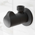 Brass angle valve black matte InArt, L-type brass angle cock with ceramic disc cartridge