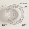 Modern round counter top wash basin in transparent clear glass for bathroom vanity