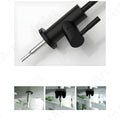 Installed InArt kitchen tap with drinking water filter outlet, matte black square 360° swivel RO tap