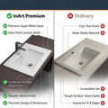 Under counter wash basin price friendly option, glossy white ceramic rectangular basin for home bathroom vanity