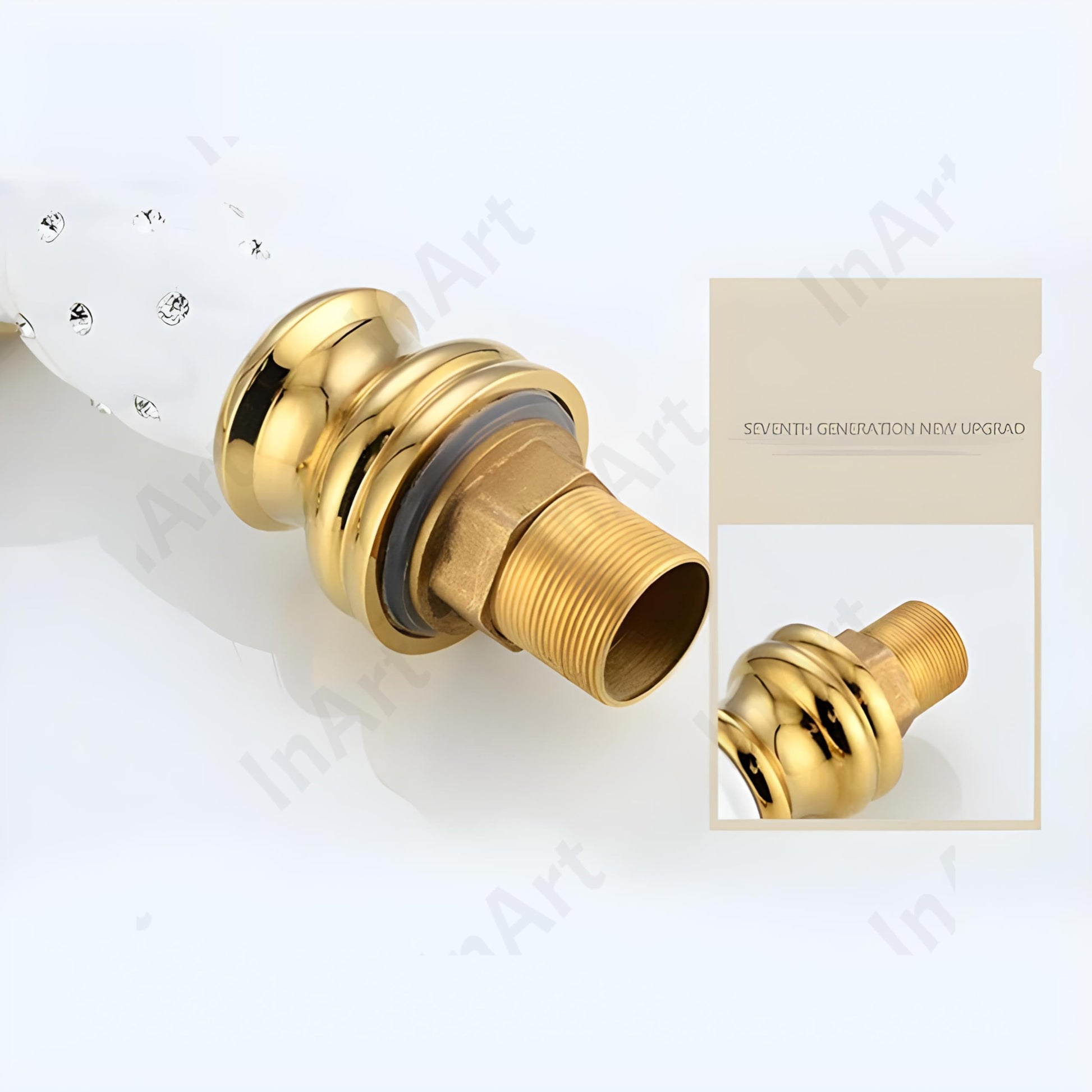 Hot and cold water tap mixer for wash basin by InArt, brass body pillar cock with waterfall flow design